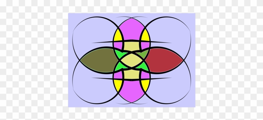 Lissajous Curve Osculating Circle Line - Stained Glass #1735949