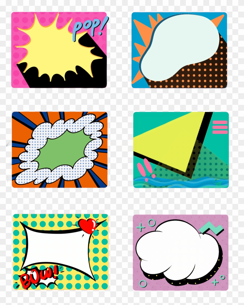 Pop Color Label Decoration Png And Psd - Psd #1736107