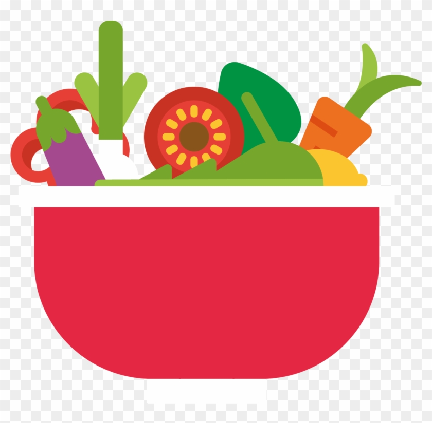 Salad Bowl Clip Art Transparent - Transparent Salad Clipart #1736197