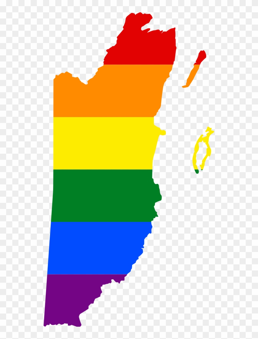 Lgbt Flag Map Of Belize - Belize Map Png #1736243