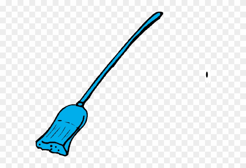 Broom Clip Art At Clker - Blue Broom Clipart #1736399