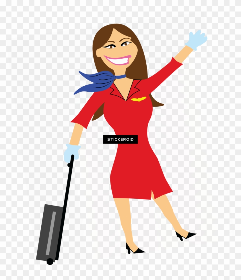 Flight Attendant - Flight Attendant Clipart Png #1736410