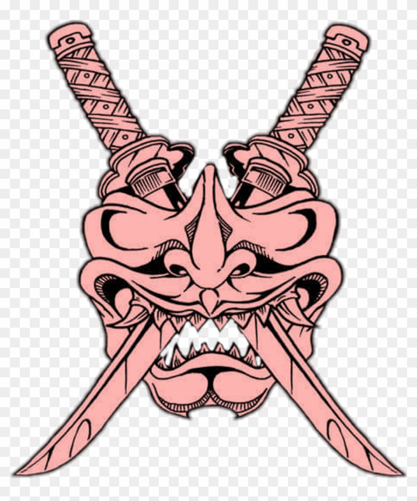 hannya #mask #oni #demon - Samurai Sword Tattoo Designs - Free Transparent PNG Clipart Images Download
