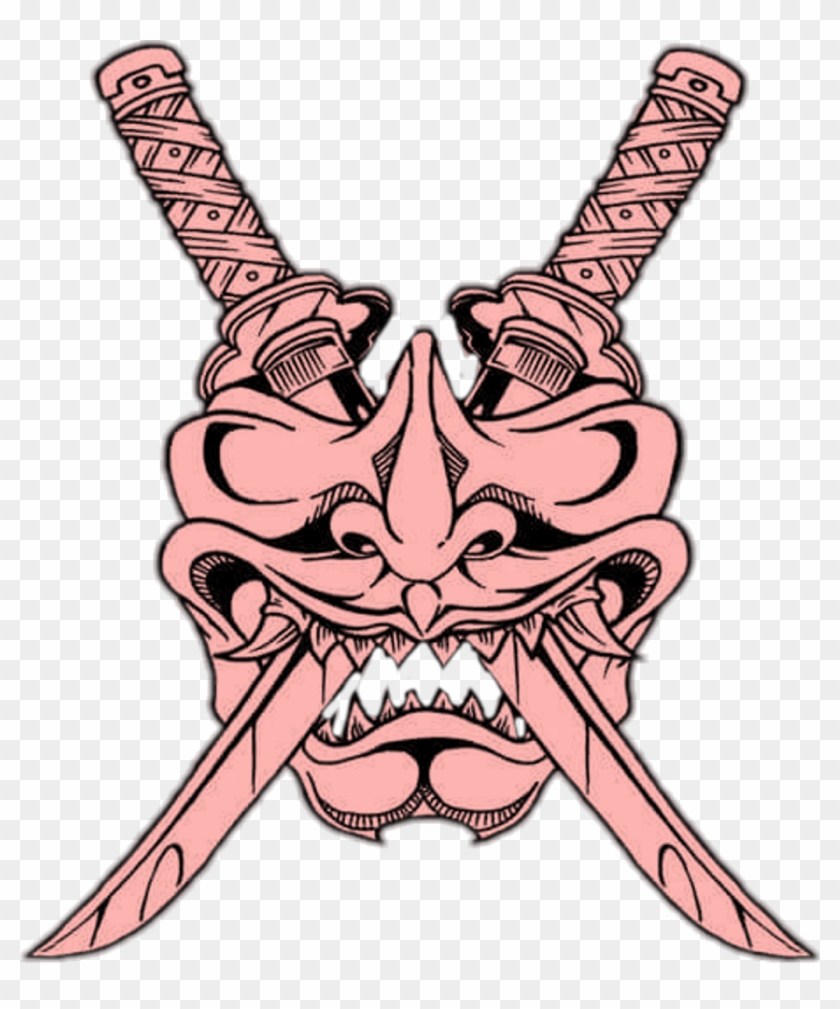 #hannya #mask #oni #demon - Samurai Sword Tattoo Designs #1736436