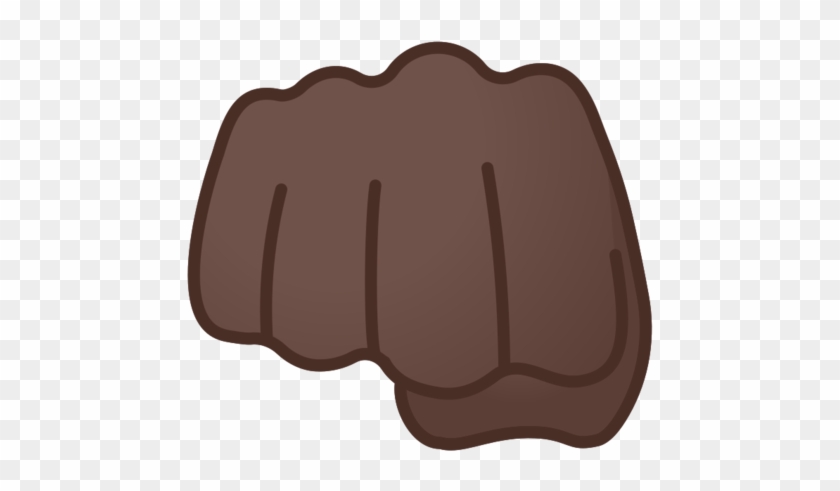 Google Android Pie - Dark Fist Emoji Png #1736523