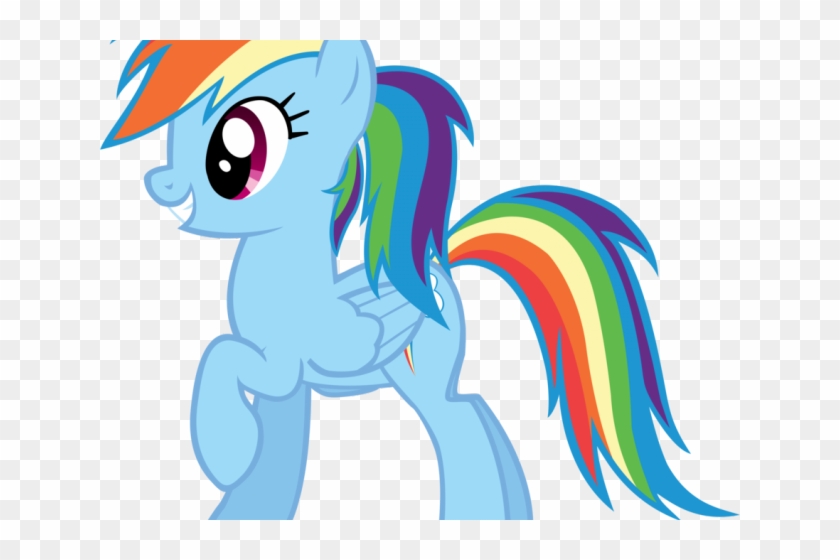 Ponytail Clipart Transparent - Rainbow Dash Mlp Fim #1736746