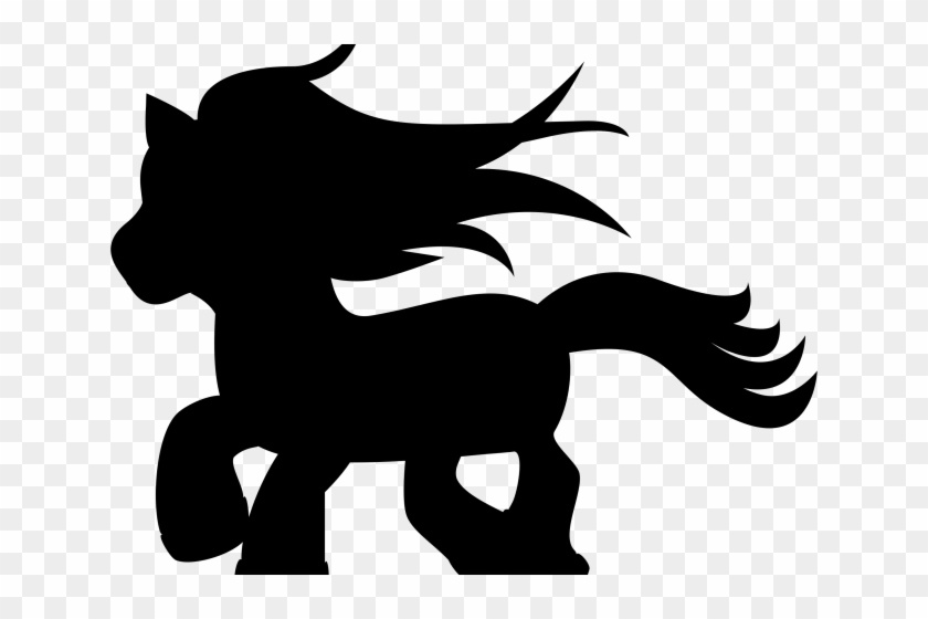 Ponytail Clipart Vector - Pony Clipart Silhouette #1736755