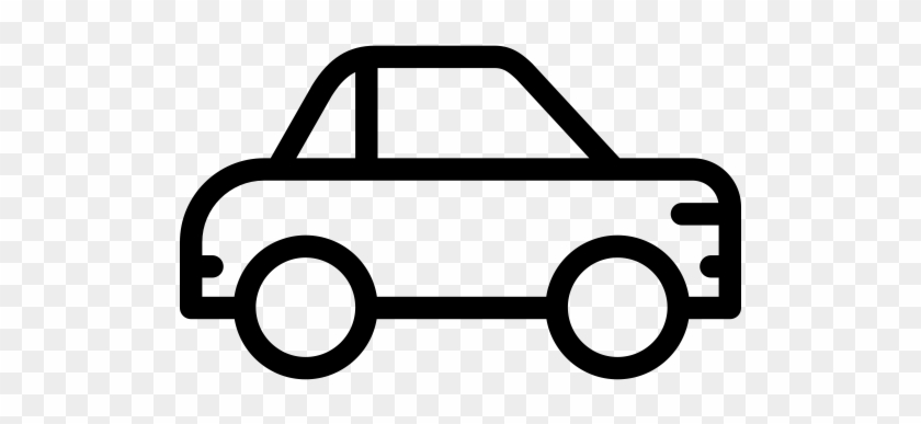 Car, Radio Icon - Car Outline Clipart Black And White #1736922