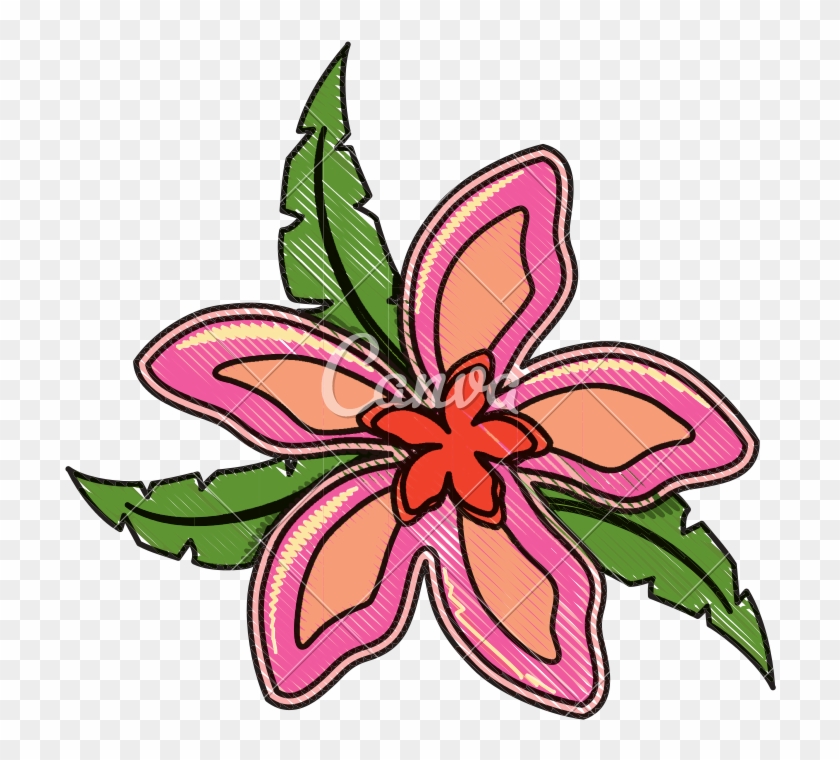 Beautiful Tropical Flower Design - Rosa Glauca #1737058