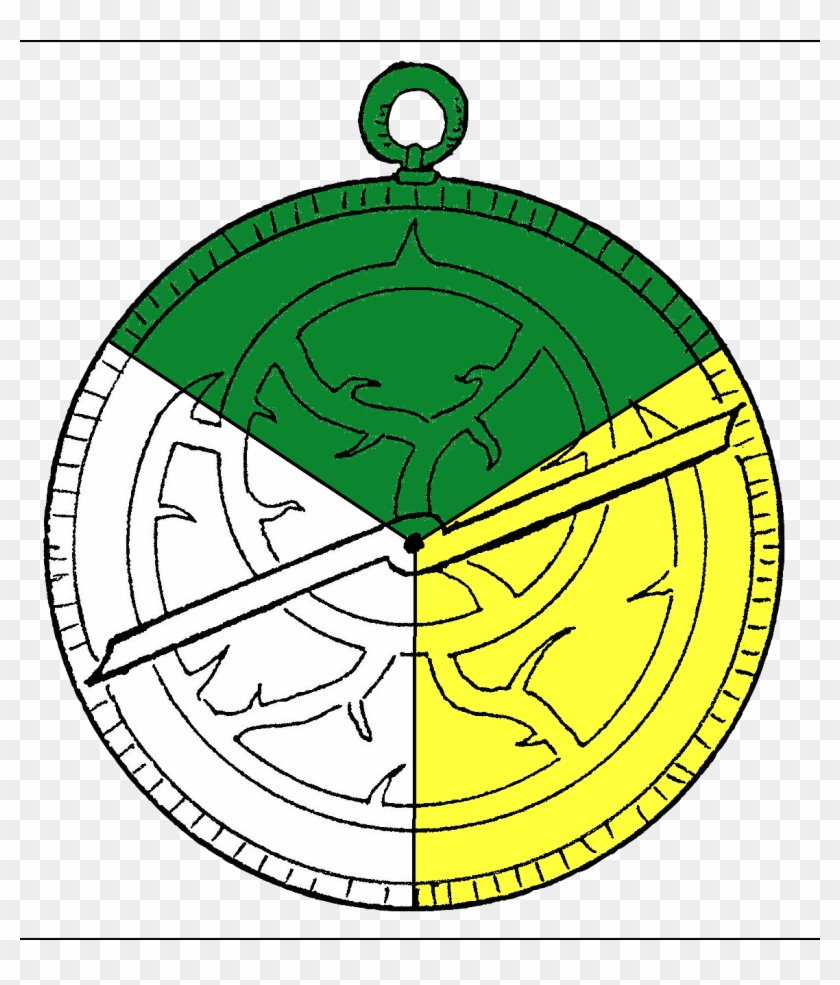 An Astrolabe Per Pall Vert, Argent, And Or - Make Your Own Clock #1737175