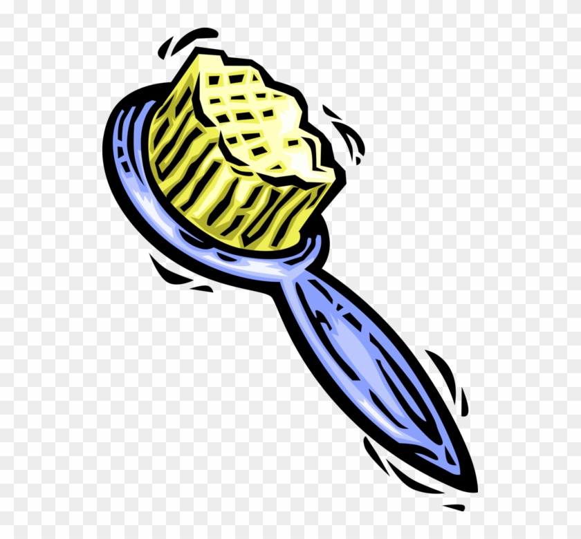 Vector Illustration Of Household Cleaning Tool Scrub - Hair Brush Clip Art #1737203