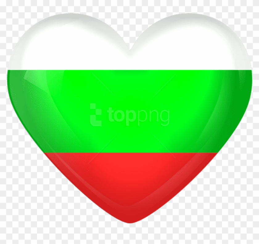 Free Png Download Bulgaria Large Heart Flag Clipart - Bulgaria Flag Heart #1737304