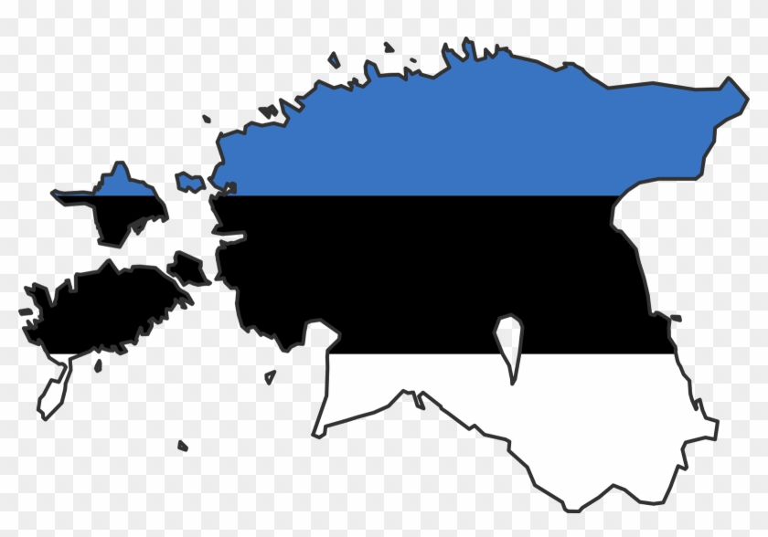Where My Grandfather Was Born - Estonia Map And Flag #1737324