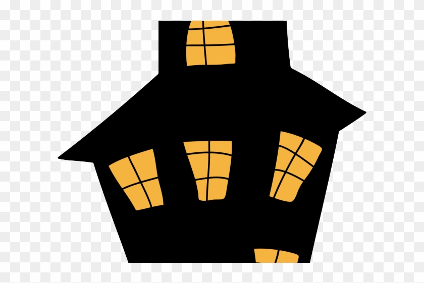 Fence Clipart Haunted House - Clip Art Spooky House #1737516