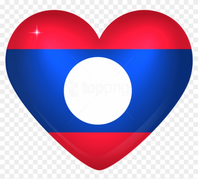 Free Png Download Laos Large Heart Flag Clipart Png - Circle #1737521