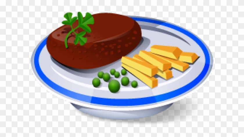 Steak Clipart Home Cooked Meal - Plate Of Food Icon #1737714