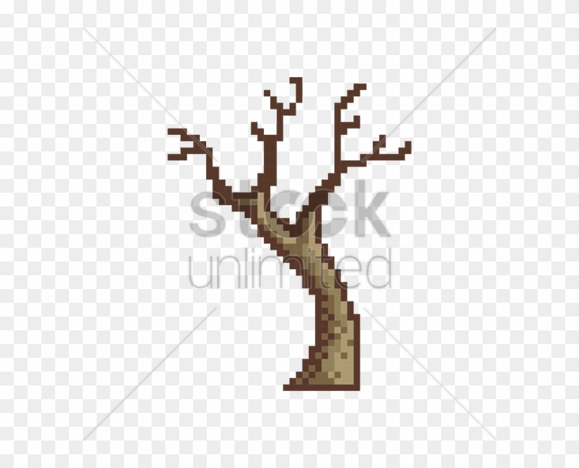 Bare Tree Vector Image Stockunlimited Graphic - Pixel Art Tree Branch #1737922
