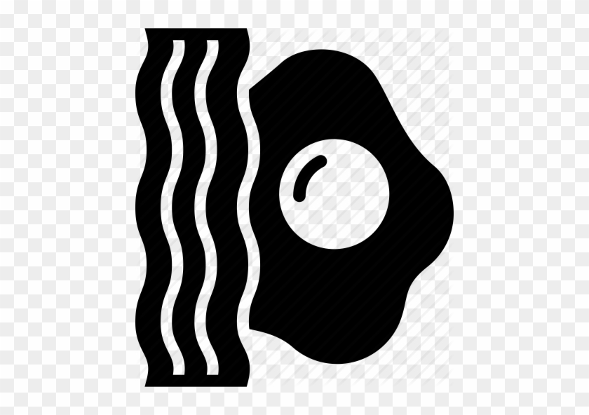Bacon Clipart Break Fast - Bacon And Eggs Icon #1738025