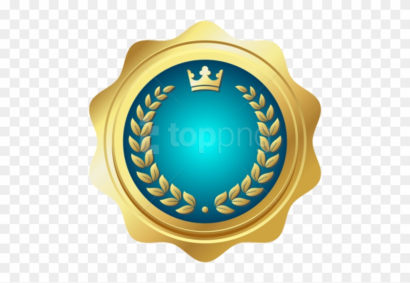 Download Seal Badge Blue Clipart Png Photo - Badge Art Png #1738028