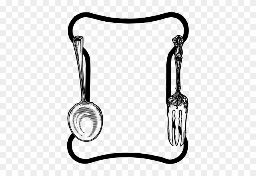 Spoon Clipart Sendok - Spoon And Fork Frame #1738102