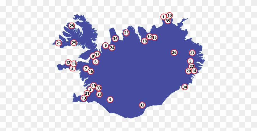 Find Your Fishing Lakes By Clicking The Map - Iceland Map Transparent #1738134
