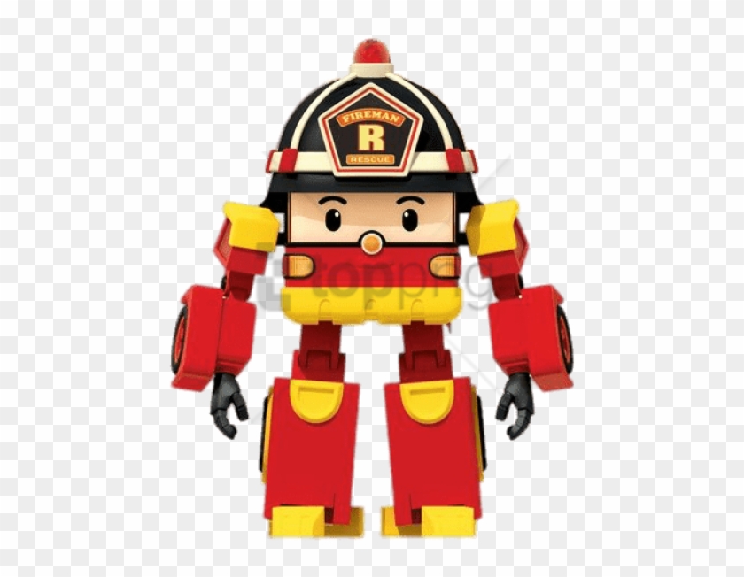 Free Png Download Robocar Poli Character Roy The Fireman - Robocar Poli #1738357