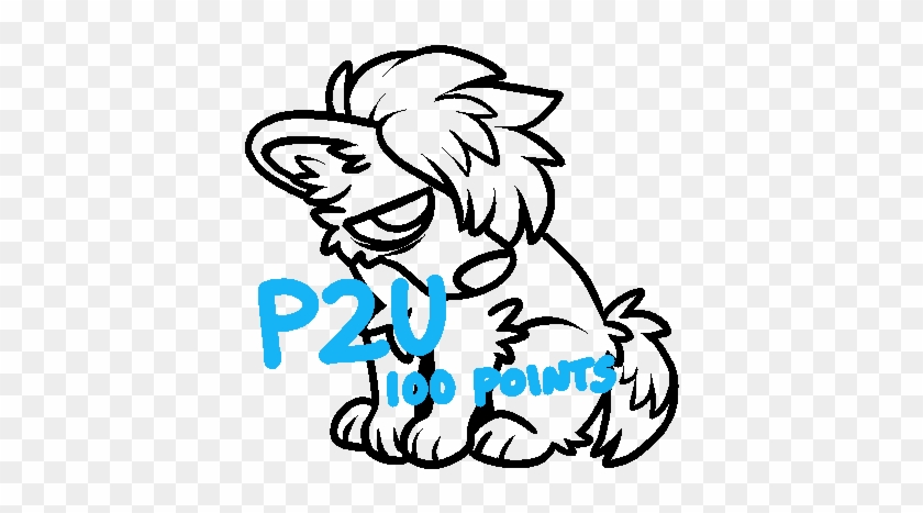 P2u Sad Pup Lineart By Ferwild-adoptables - Cartoon #1738488