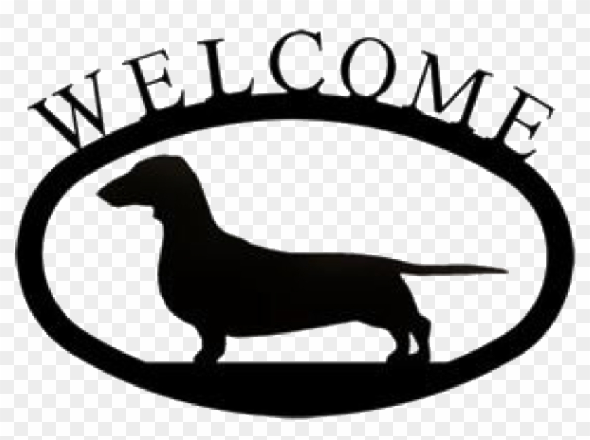 Welcome Sticker - Dog Welcome Silhouette #1738508