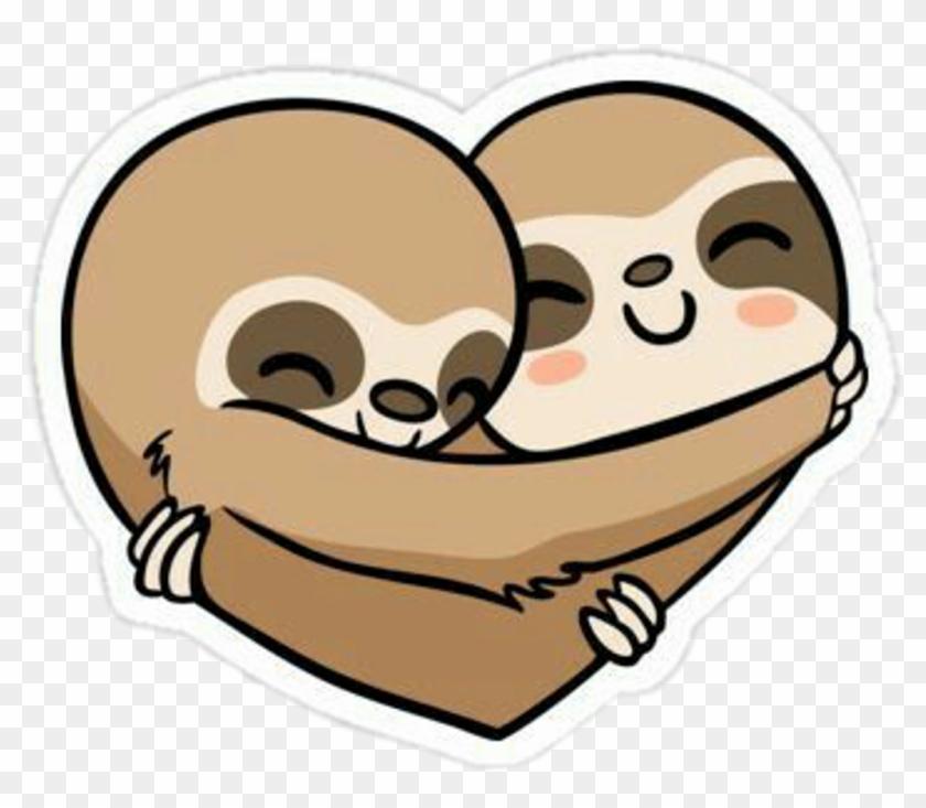 #freetoedit #hug #love #sloth #animal #procrastination - Sloth Heart #1738744