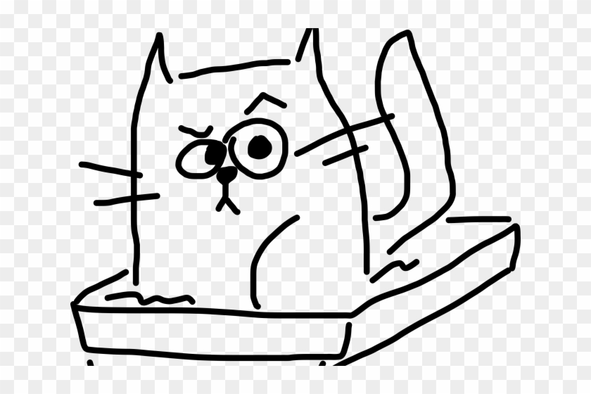 Litterbox Cliparts - Cat Box Drawing Png #1738752