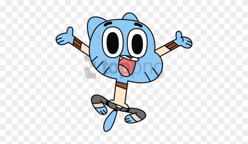 Free Png Download Gumball Watterson Jumping Clipart - Gumball Cartoon #1738895