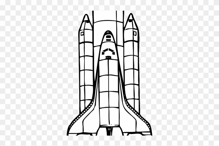 Apollo 13 Clipart Rocket Ship - Space Ship Clip Art Black And White #1738954