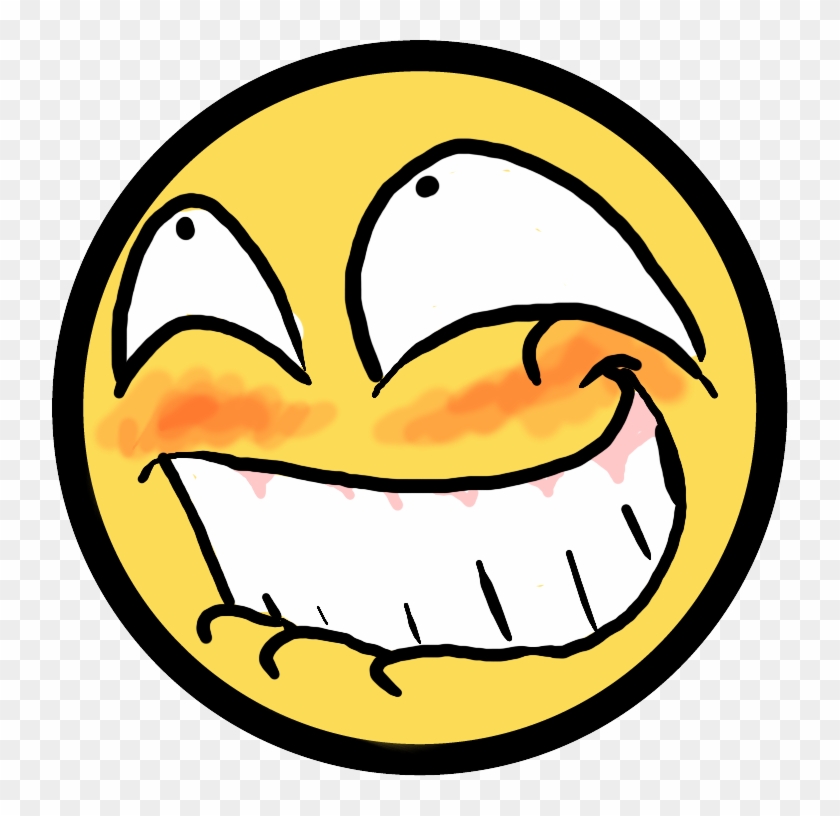 Big Smiley - Awesome Face Emoticon Png #1738983