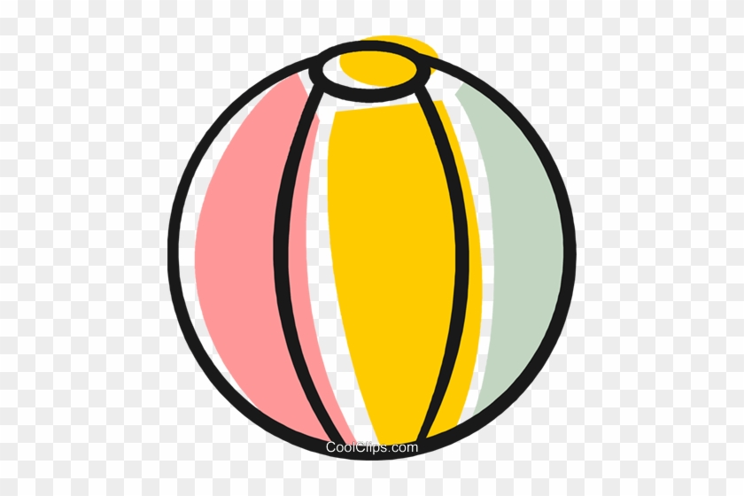 Beach Ball Royalty Free Vector Clip Art Illustration - Circle #1739209