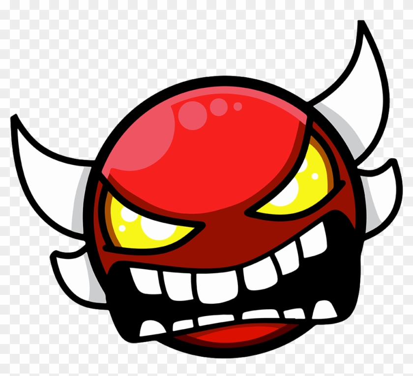 Unknown Clipart Head Scratcher - Geometry Dash Extreme Demon Face #1739252