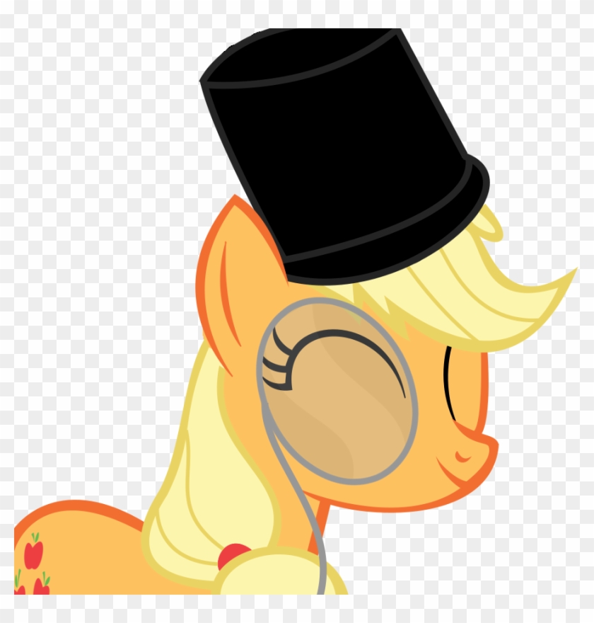 Jpg Applejack With A Crappy Top Hat And - Cartoon #1739285