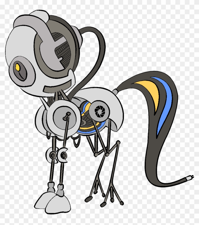 Aperture Science, Glados, Ponified, Portal , Robot, - Cartoon #1739642