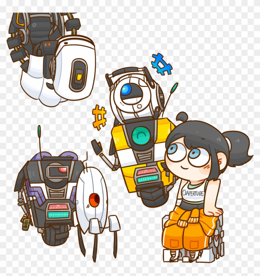 My Favorite Portal/borderlands Series Characters - Claptrap And Glados #1739643