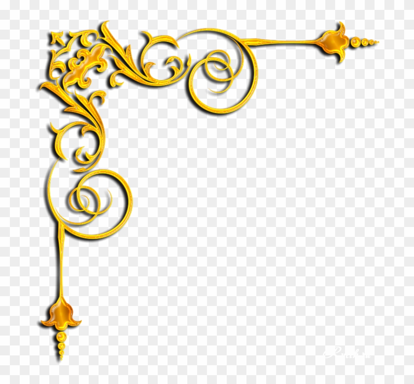 Золоті Уголки В Пнг Clipart Clip Art - Gold Corner Border Design #1739851