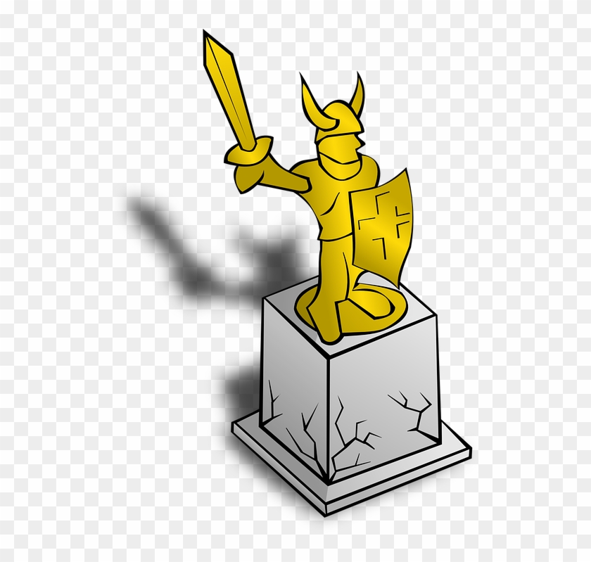 Statue Clipart Gold - Clip Art Statue #1740023