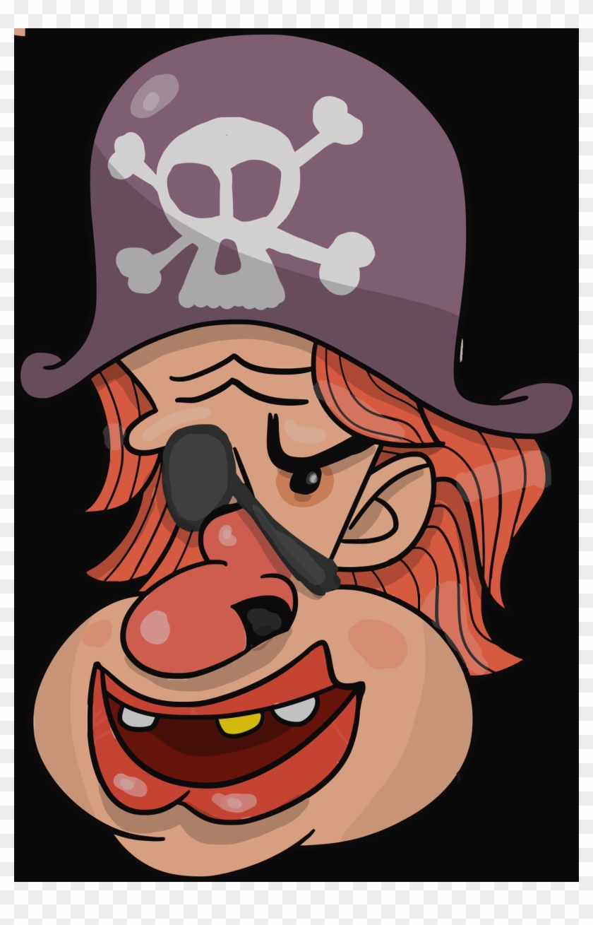 Clipart Pirate Head Clip Art - Piracy #1740088