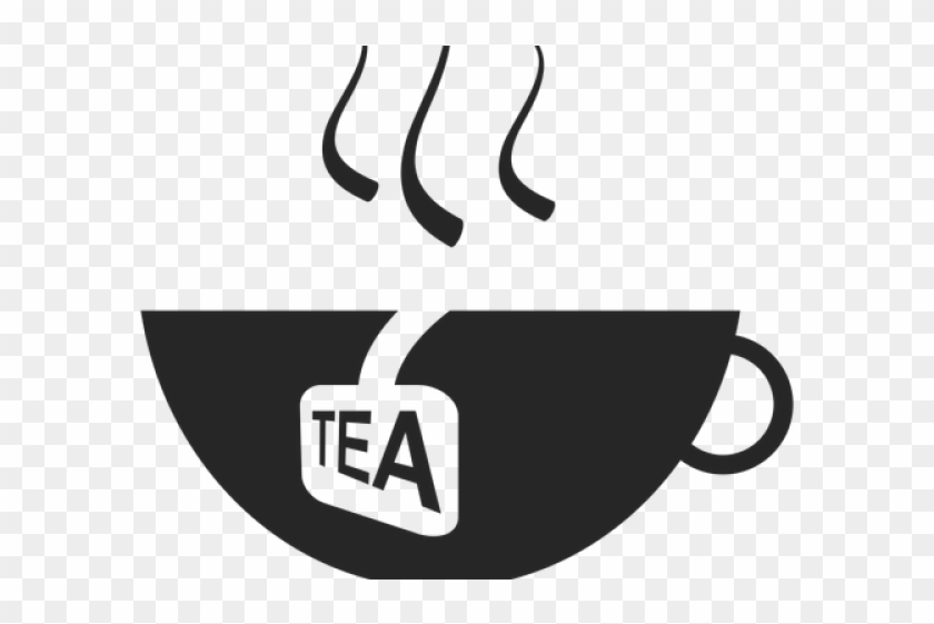 Tea Cup Clipart Svg - Vector Black And White Tea #1740217