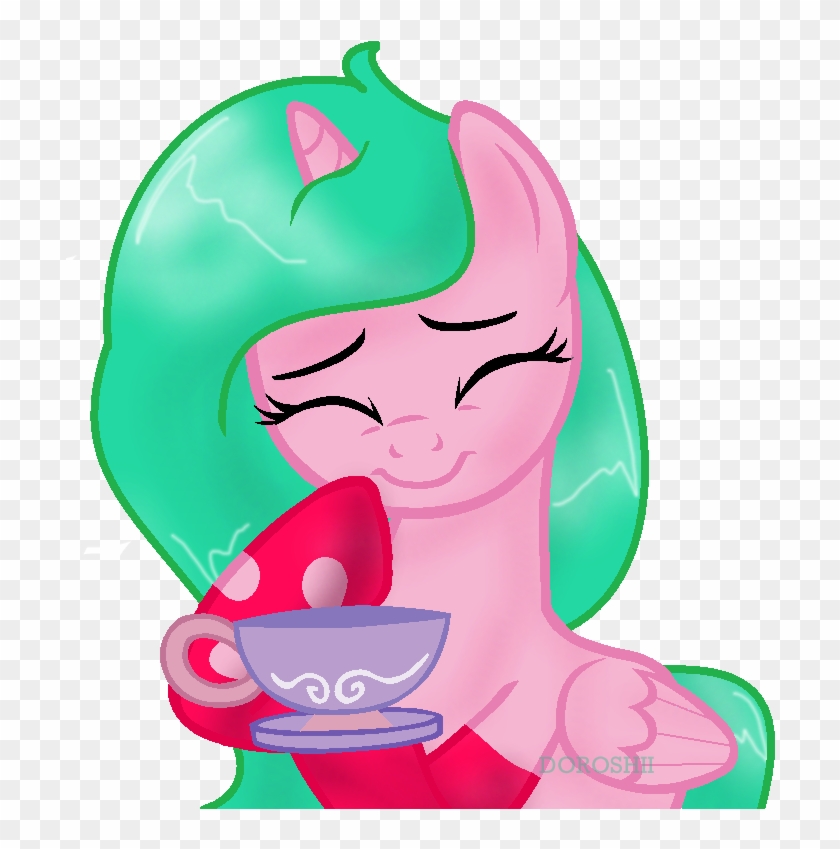 Doroshll, Cup, Female, Mare, Oc, Pony, Safe, Simple - Cartoon #1740223