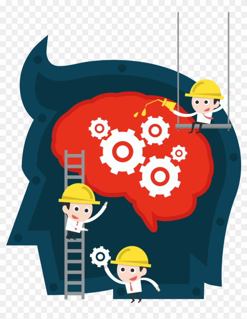 Visualizing Is Key - Vector Brain Cartoon Png #1740378