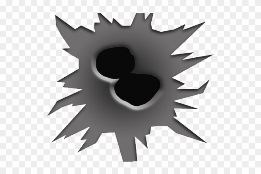 Gunshot Clipart Cracked Hole - Bullet Hole Clip Art #1740406