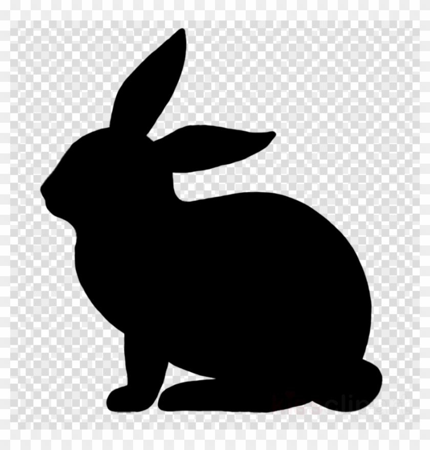 Black Icon Rabbit Clipart Easter Bunny Domestic Rabbit - Asteroid With No Background #1740443