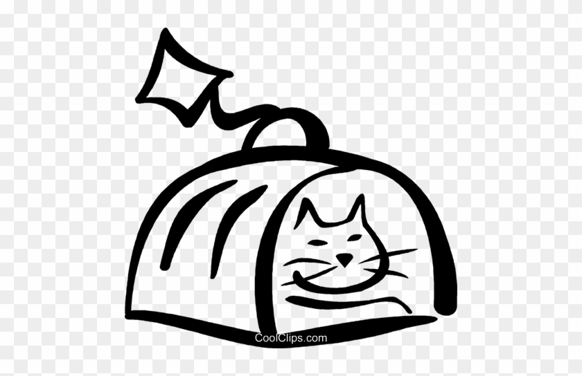 Cat In A Carrying Case Royalty Free Vector Clip Art - Cat In A Carrying Case Royalty Free Vector Clip Art #1740834