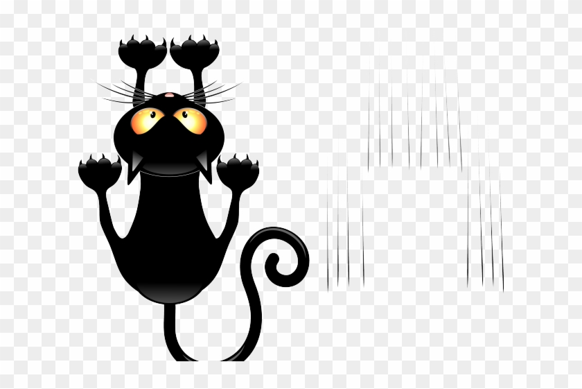 Black Cat Clipart Cute Cat Vector - Halloween Black Cat Clipart Png #1740837
