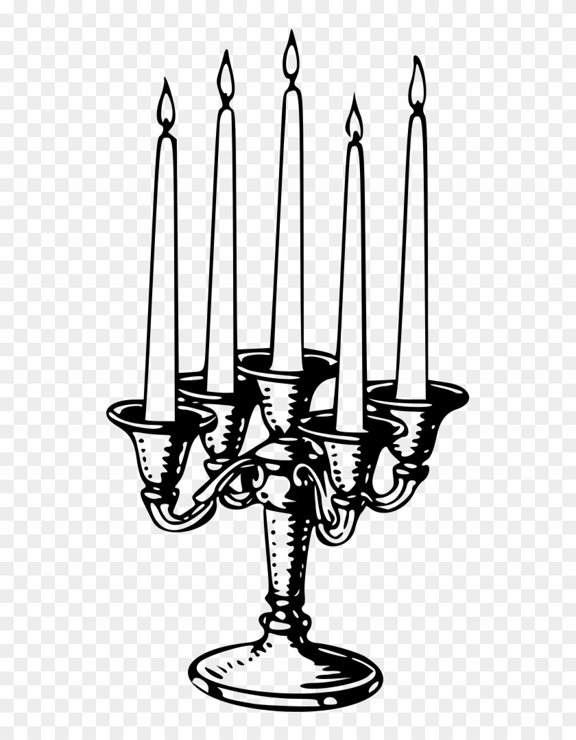 Clip Art Details - Candlesticks Clipart Black And White #1740896