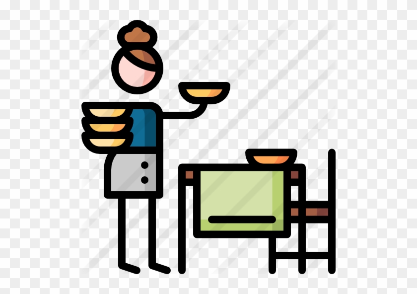 Setting The Table Free Icon - Poner La Mesa Png #1740900